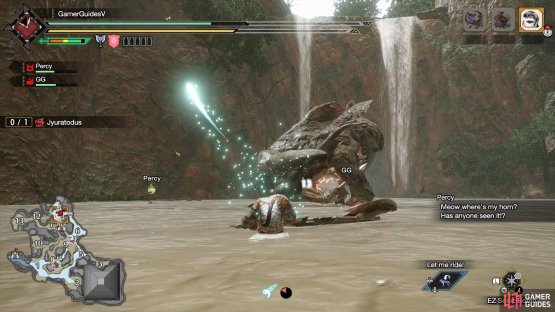 Jyuratodus turns its head backwards.