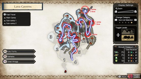 Lava Caverns underground farming route