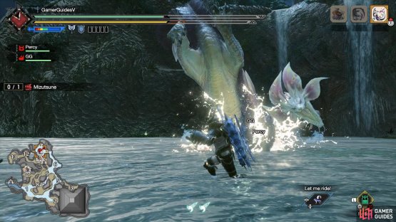 It&rsquo;ll then jump diagonally forward and, after that, slam its tail down from the side.