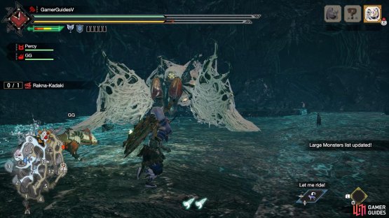 Fighting Rakna-Kadaki at the Lava Caverns.