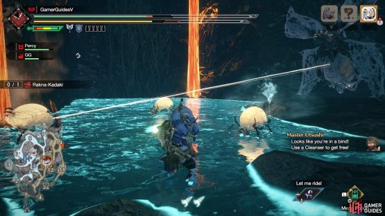 Rakna-Kadaki performs a Claw Slam, Slingshot and Rachnoid Assault simultaneously.