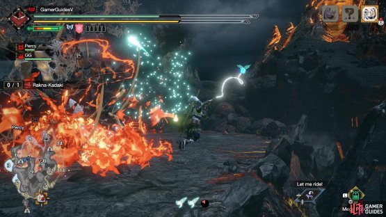 After a short while, Rakna will set fire to the area underneath it.