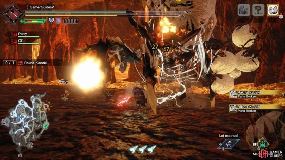 Break the webbing from two of Rakna&rsquo;s claws and it&rsquo;ll lose all its webbing and topple over.