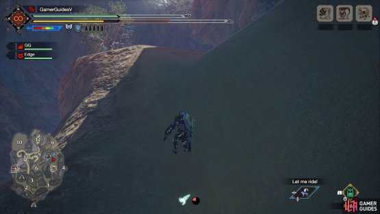 Lastly, climb up the side of this tall wall.
