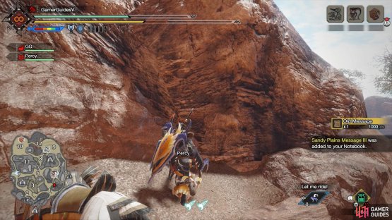 Climb up to the north-facing ledge for this relic.