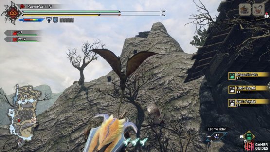 Your target is the highest mountain within the Shrine Ruins.