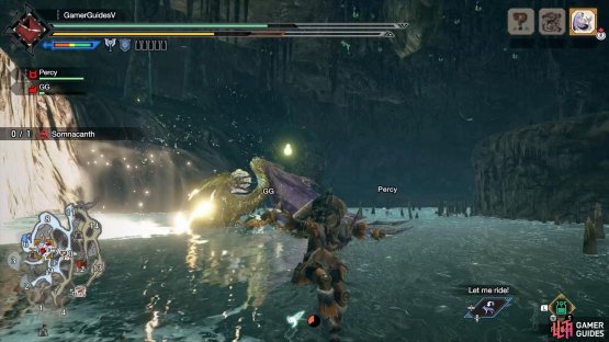 This will cause a flash bang in front of Somnacanth, which can stun you for ages.