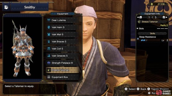 We were also lucky to craft a Talisman with Sleep Resistance Level 2.