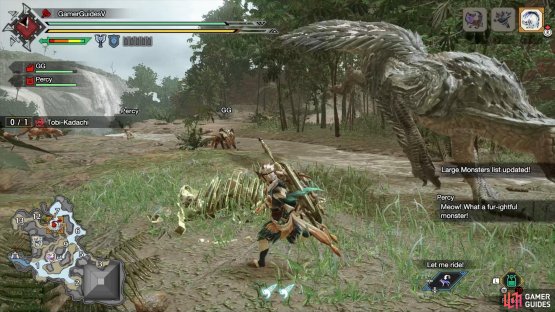 The agile monster will then leap forward.