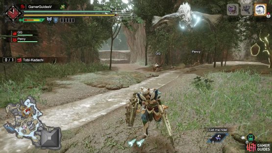Tobi takes to the air like a flying squirrel.