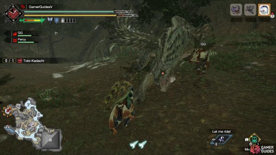 Tobi raises one of its forelegs.