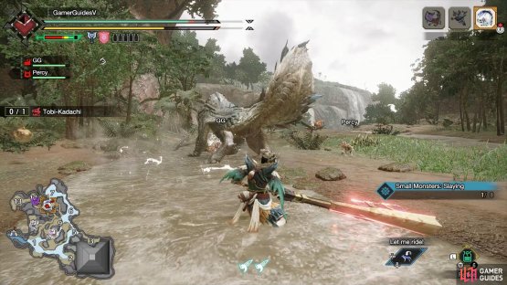 After waving its tail sideways, Tobi will sweep its tail from one side to the other.