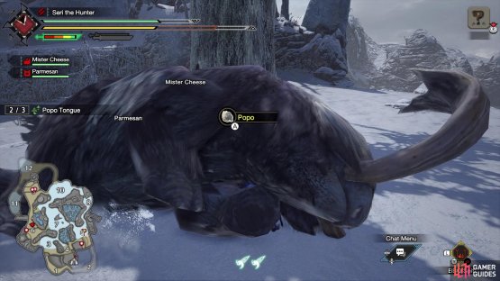 when you&rsquo;ve slain them, you&rsquo;ll be able to harvest Raw Meat and Popo Tongues.