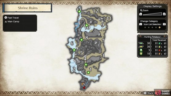 The green spots indicate where you&rsquo;ll find the small packages