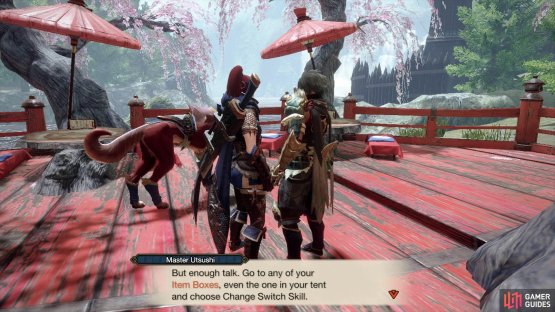 You can swap out your Switch Skills via the Item Box