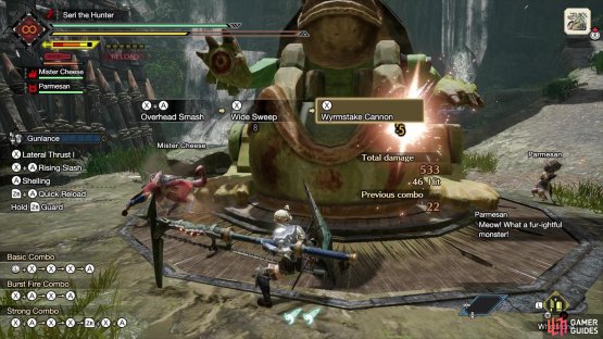 the wyrmstake cannon is a strong combo move that&rsquo;ll do a lot of explosive damage.
