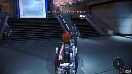 You&rsquo;ll find Khalisah just outside the elevator in C-Sec