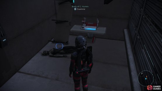 then visit Survey Station 1 to find the body of C. Hymes.