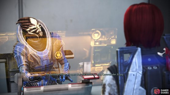 You can buy equipment - including Spectre gear - from the Requisitions Officer in C-Sec Academy.