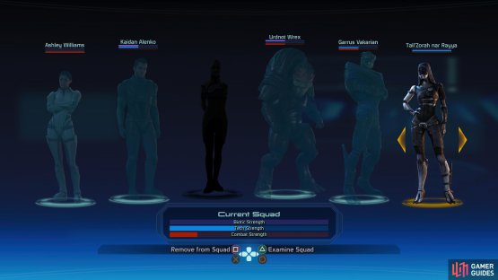 and the quarian - Tali - will join your squad.