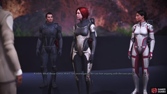 You&rsquo;ll get a lead on Garrus after meeting with the Council,