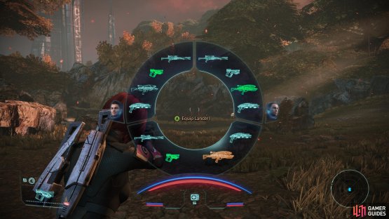 You can swap out weapons,