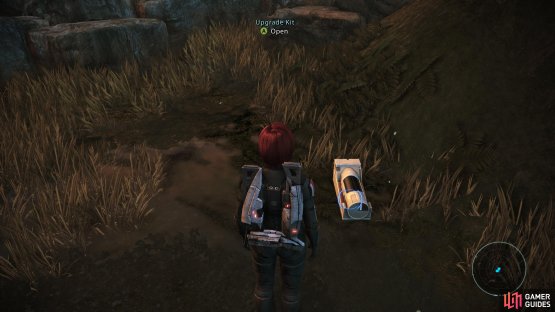 Search the swamp to find an Upgrade Kit.