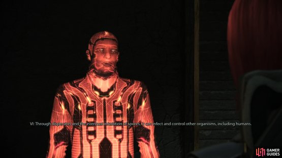 then interact with the VI that was frustrating him to learn more about the Thorian.