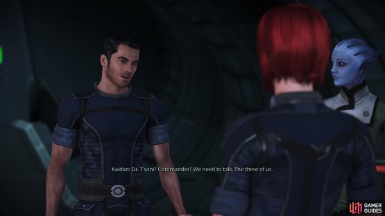 If this is your third core mission and you&rsquo;ve been flirting diligently, you&rsquo;ll be confronted by your romantic interests.