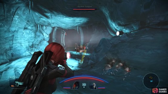 Your way through the maintenance area will be impeded by one lone rachni soldier.