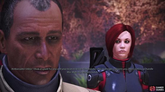 When you arrive at the Citadel, you’ll find the Council’s response lacking, and Udina will betray you for his own petty careerism.