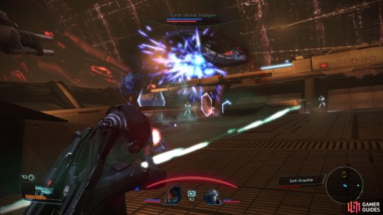then pick off geth until the dropship is destroyed.