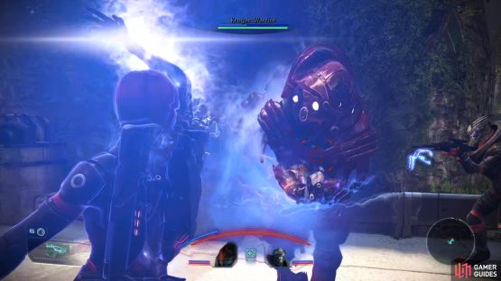 In addition to geth, you&rsquo;ll find krogan defending the Satellite Uplink Tower.
