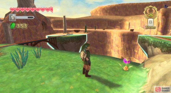Ancient Flowers only exist in the past version of the Lanayru Province, triggered by Timeshift Stones.