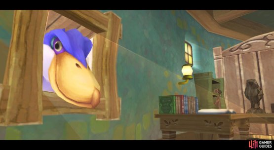 Zelda&rsquo;s loftwing comes to deliver a letter.