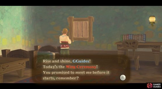 It&rsquo;s a reminder to meet Zelda for the Wing Ceremony!