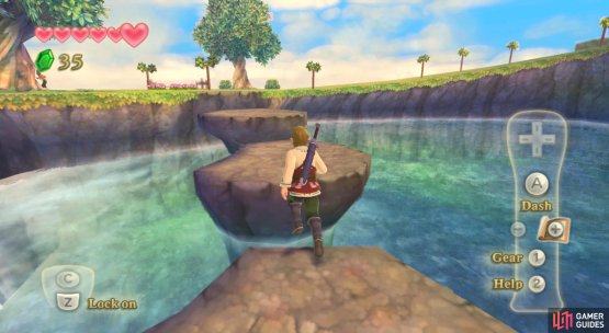 Auto-jump your way across the river.