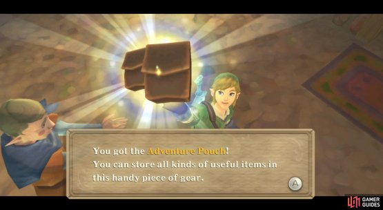 You&rsquo;ll receive the Adventure Pouch before leaving Skyloft.