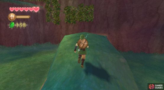 Run this way, towards the vine-covered wall.
