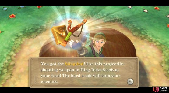 The Slingshot is gifted to Link after a day&rsquo;s hard work.