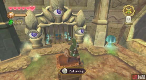 Push the crate and stand on top of it to waken the third eye.