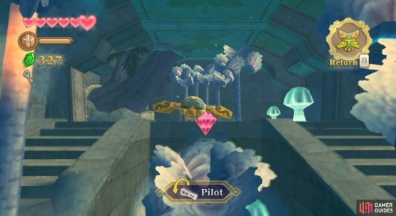 Use your trusty Beetle to hit the crystal switch in this corridor.
