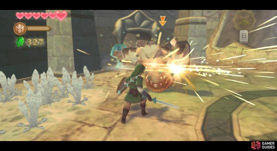 Then slash all three heads with one sword strike!