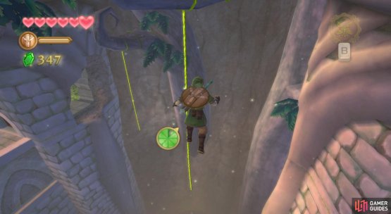You&rsquo;ll need to swing across two vines to reach this final chest.