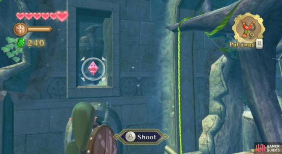 Look around the middle for this crystal switch.