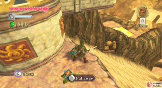 Throw a bomb flower down the slope.