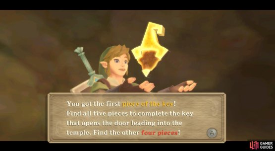 Then dig to find the third key piece.