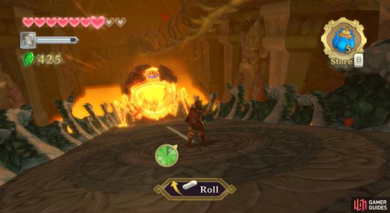 After it&rsquo;s knocked down, throw or roll a bomb into Scaldera&rsquo;s sucking mouth.