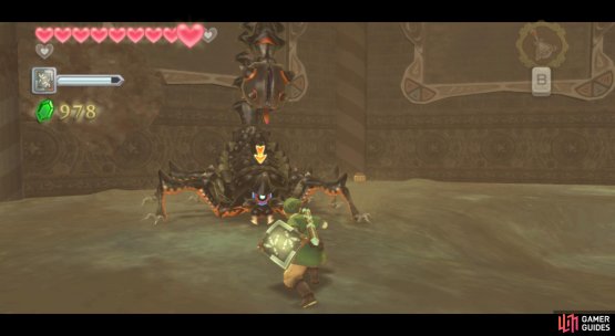 Then thrust your sword at its middle eye to secure victory.