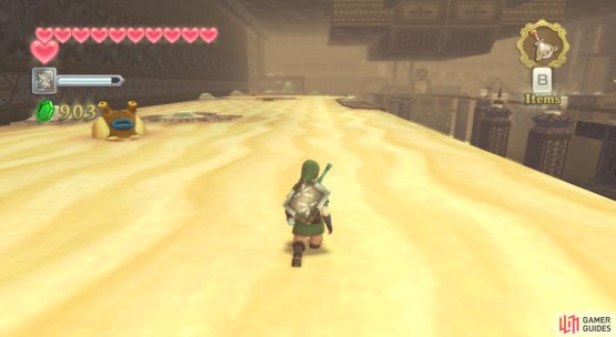 Use the map to find a safe place to cross this quicksand.